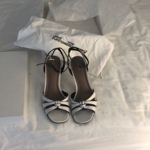 Dvf white heels